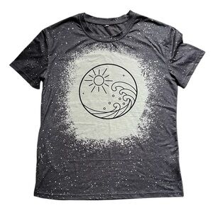 Happiness comes in waves tee women’s speckled short sleeve beach t-shirt L